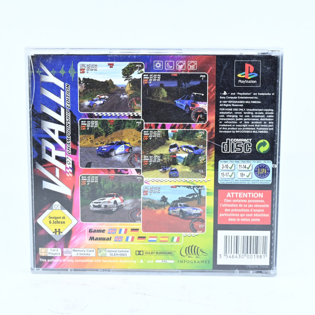 V-Rally: 97 Championship Edition - Sony Playstation 1 / PS1 Game + Manual - PAL