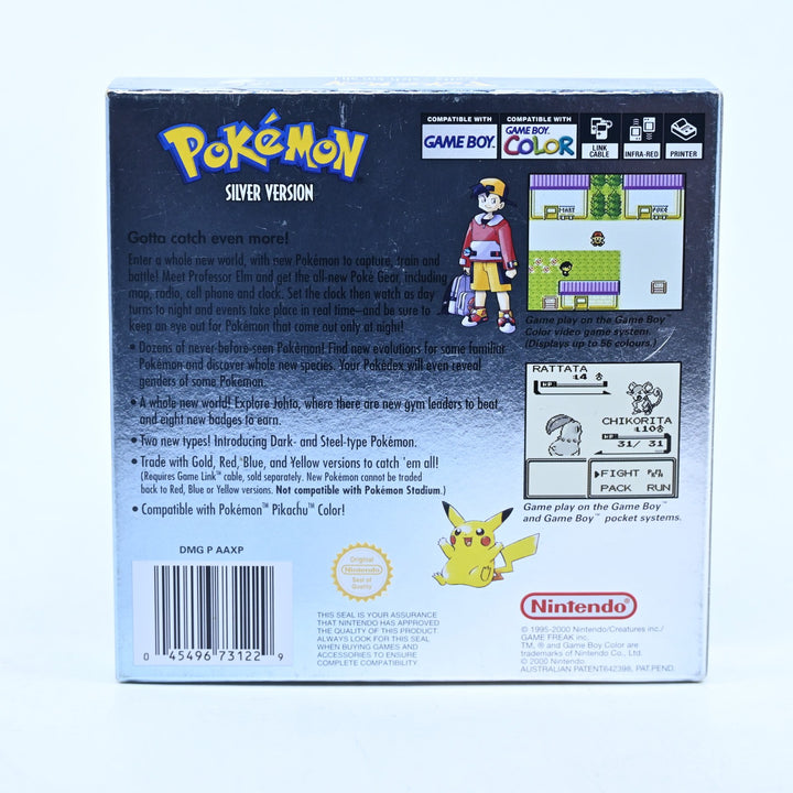 Pokemon Silver Version - Nintendo Gameboy Color Boxed Game - PAL - NEW BATTERY!