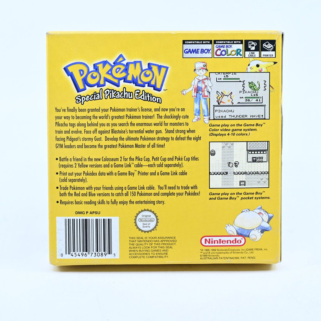 Pokemon Yellow Version - Nintendo Gameboy Boxed Game - PAL - NEW SAVE BATTERY!