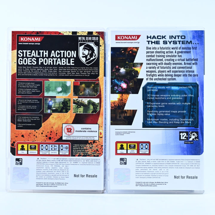 Metal Gear Solid: Portable Ops & Coded Arms - Double Pack - Sony PSP Game