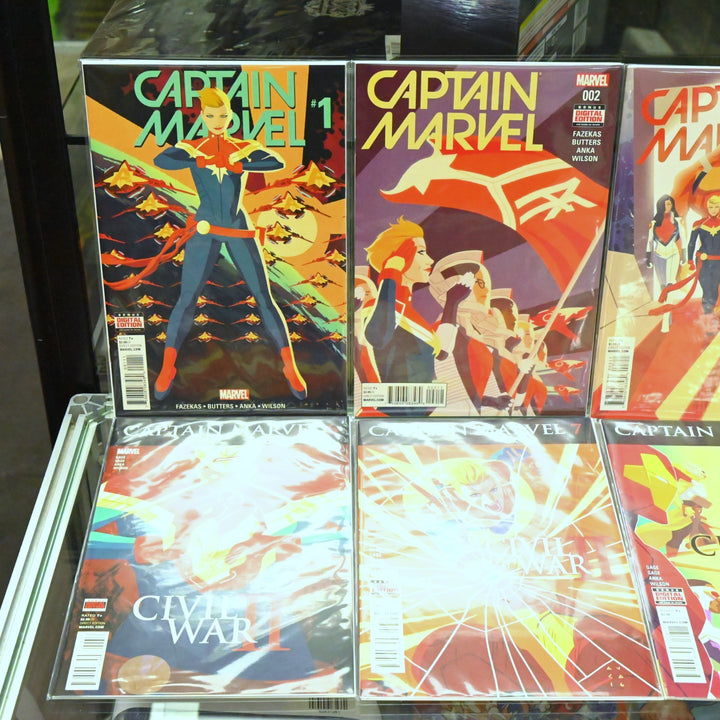 Captain Marvel - Complete Set 1-10 - Key! Civil War II - Fazekas - Marvel Comics
