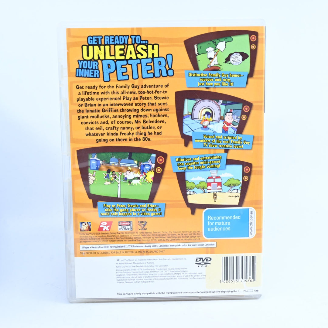 Family Guy Video Game  - Sony Playstation 2 / PS2 Game + Manual - PAL