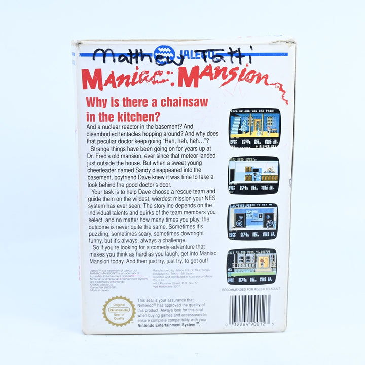 Maniac Mansion - Nintendo Entertainment System / NES Boxed Game - PAL