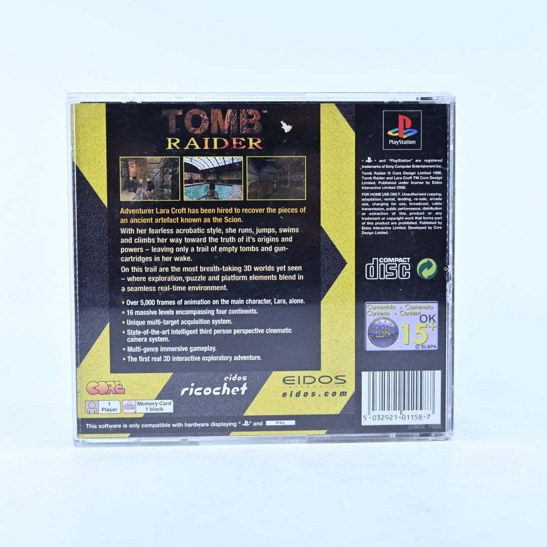 Tomb Raider - Sony Playstation 1 / PS1 Game + Manual - PAL - MINT DISC!