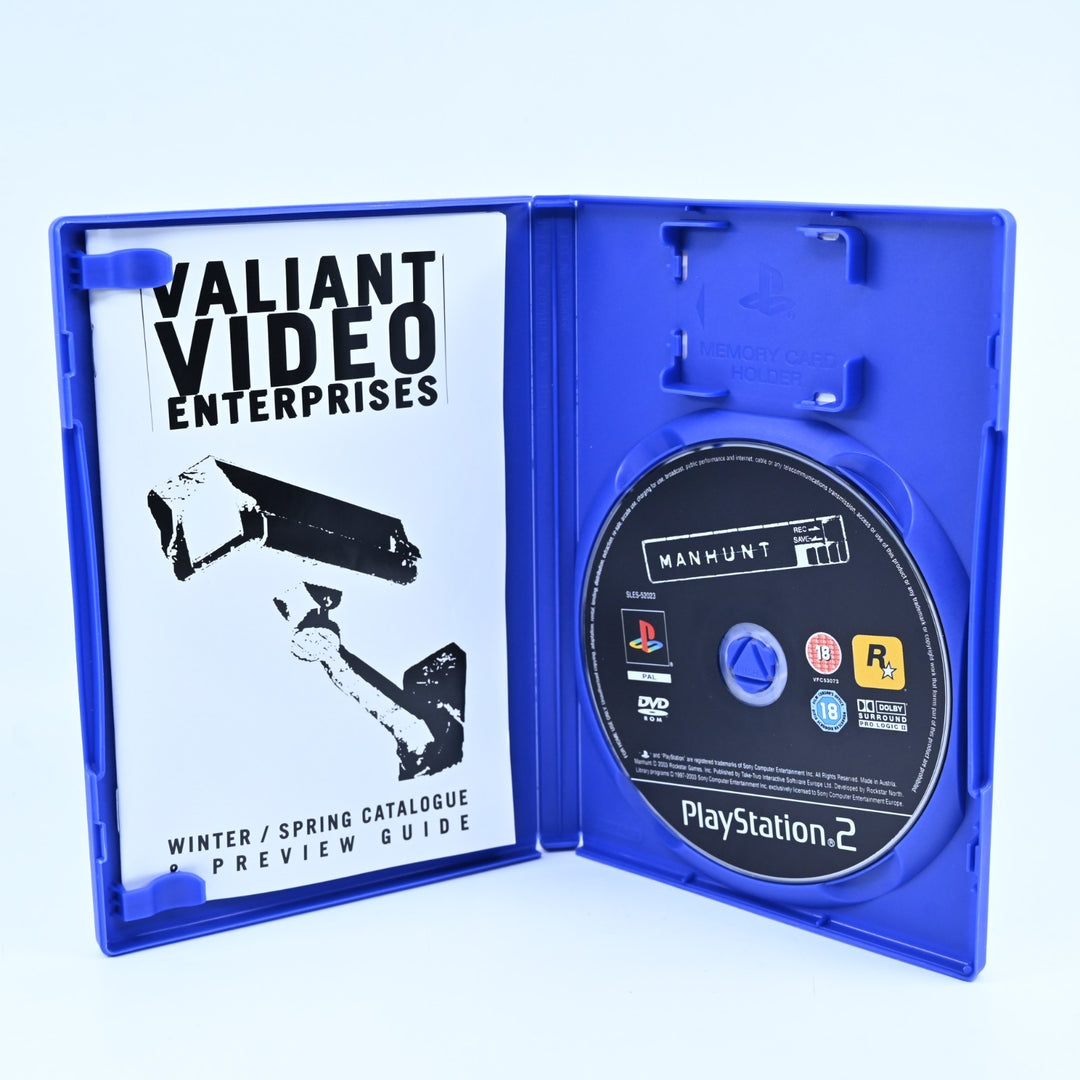 Manhunt - Sony Playstation 2 / PS2 Game + Manual - PAL - MINT DISC!