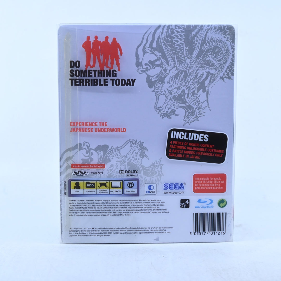 Yakuza 4 Shiro Edition - Sony Playstation 3 / PS3 Game + Manual + Steelbook