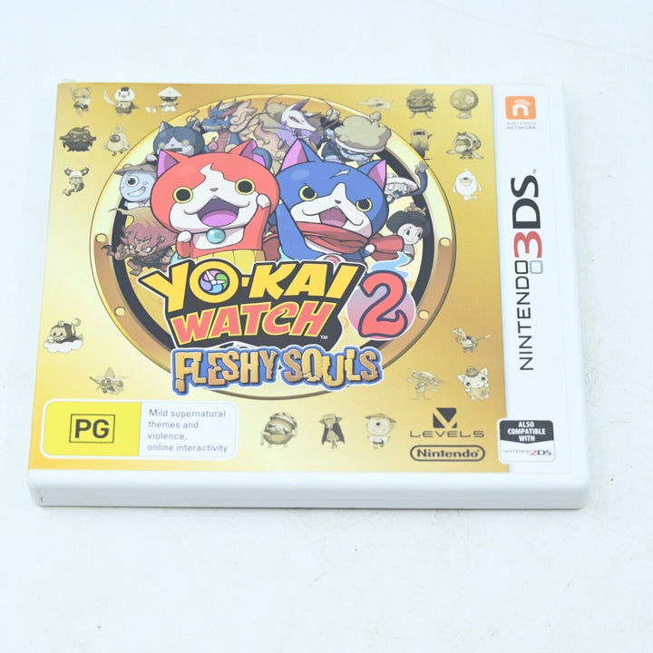 LIKE NEW! Yo-Kai Watch 2: Fleshy Souls - Nintendo 3DS Game - PAL - FREE POST!