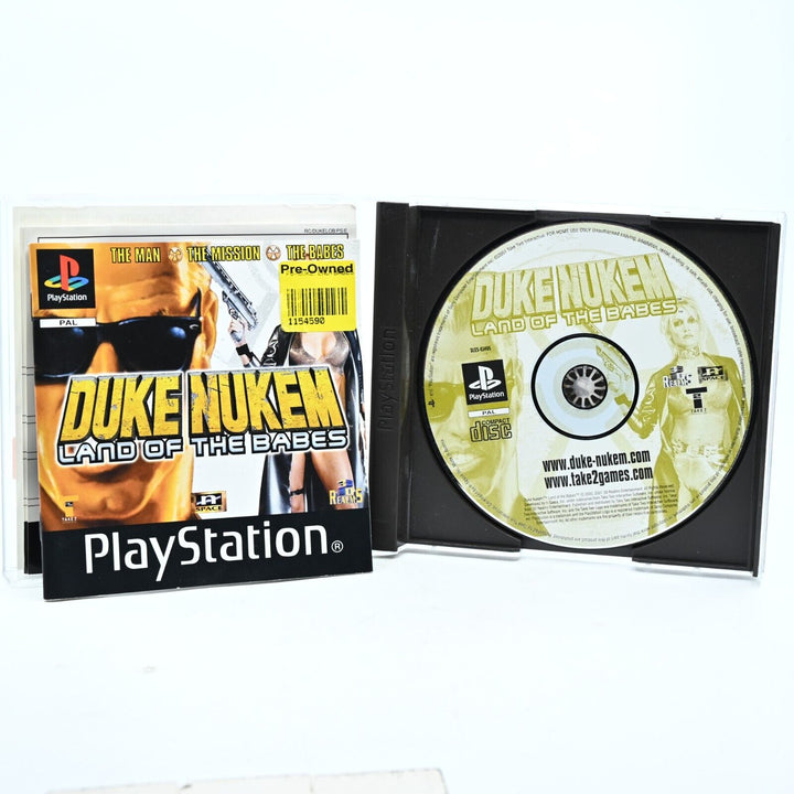 Duke Nukem: Land of the Babes - Sony Playstation 1 / PS1 Game + Manual - PAL