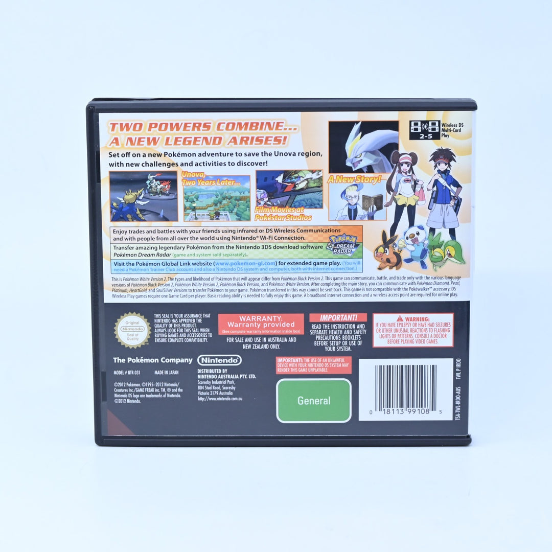 Pokemon White 2 - Nintendo DS Game - AUS PAL + Manual - FREE POST!