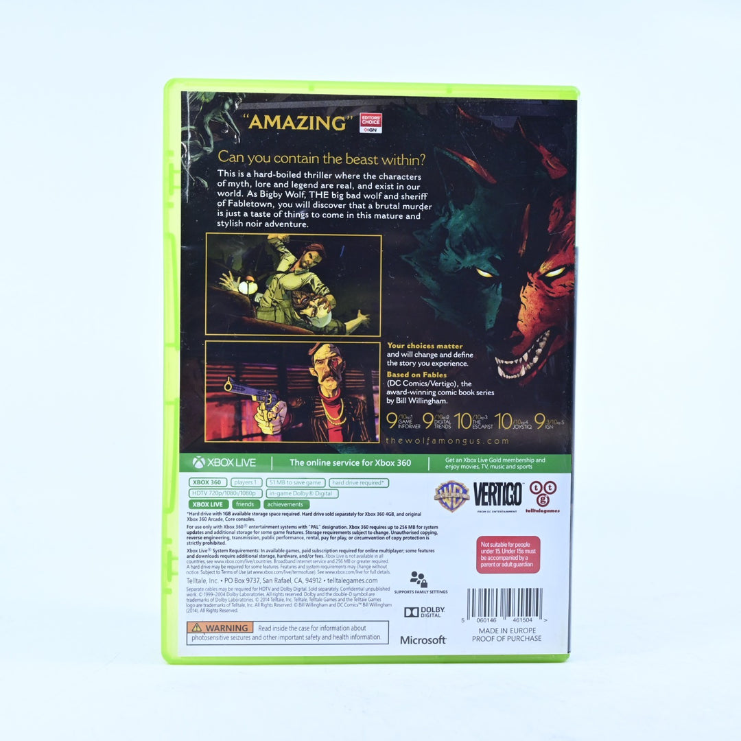 The Wolf Among Us - Xbox 360 Game - No Manual - PAL - MINT DISC!