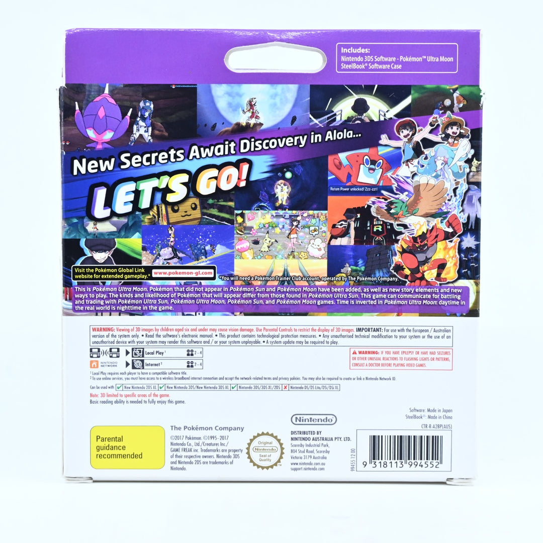 Pokemon Ultra Moon - Fan Edition - Nintendo 3DS Game + Steelbook - PAL