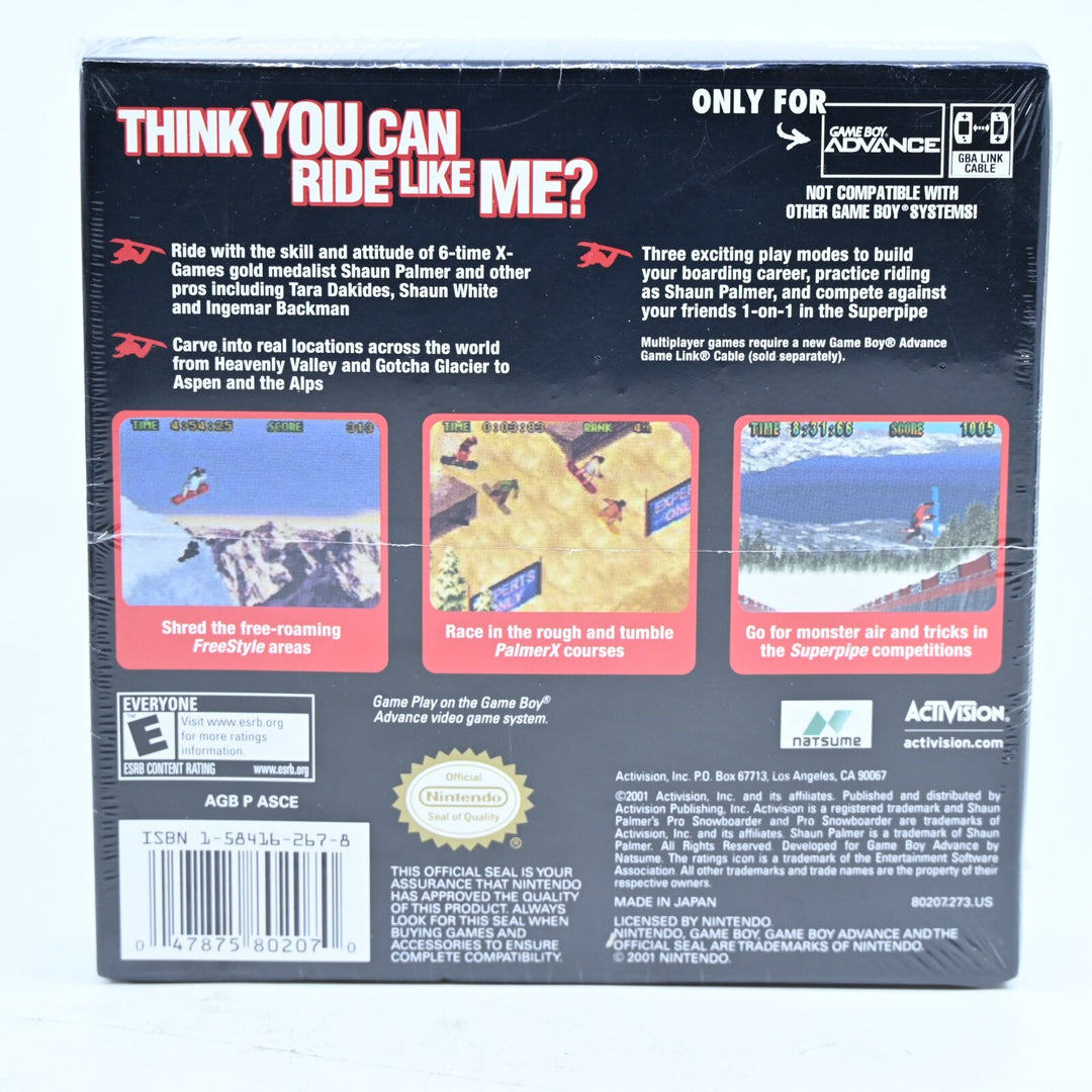 SEALED! Shaun Palmer's Pro Snowboarder - GBA Boxed Game - Region Free