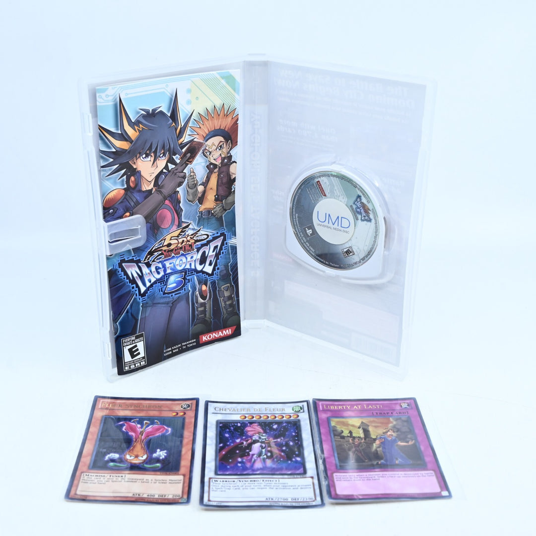 Yu-Gi-Oh! 5D's Tag Force 5 + Cards - Sony PSP Game + Manual - FREE POST!
