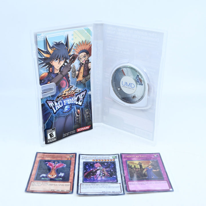 Yu-Gi-Oh! 5D's Tag Force 5 + Cards - Sony PSP Game + Manual - FREE POST!