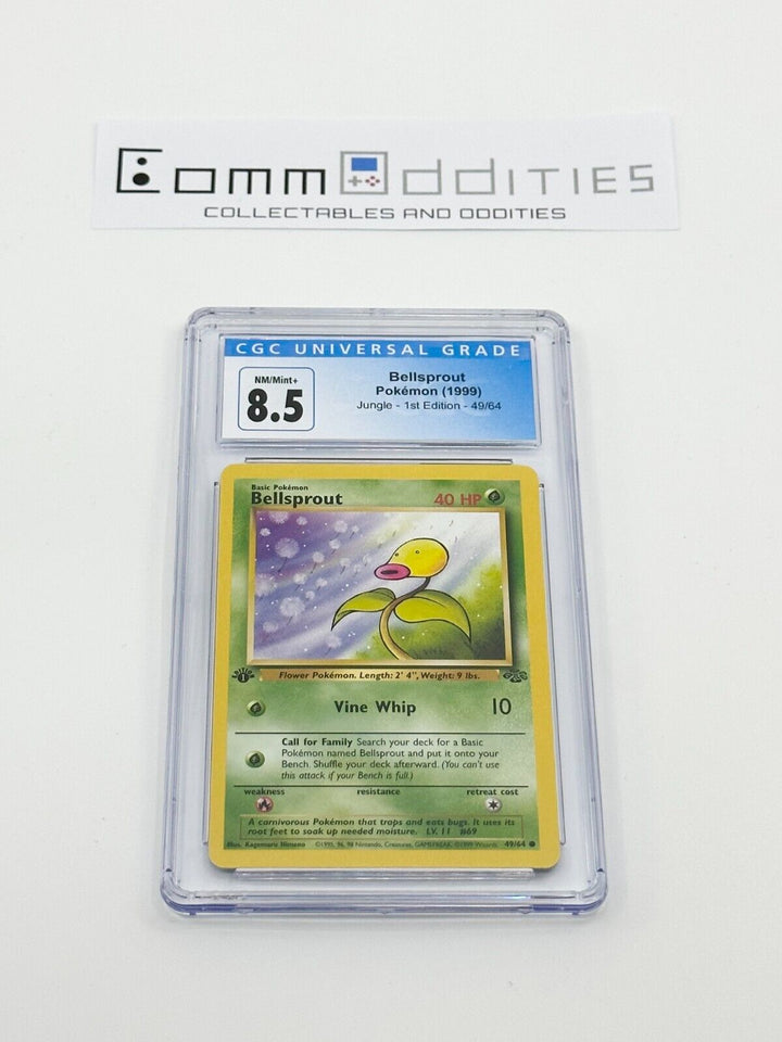 Bellsprout 1st Edition CGC 8.5 Pokemon Card - 1999  Jungle Set 49/64 - FREE POST