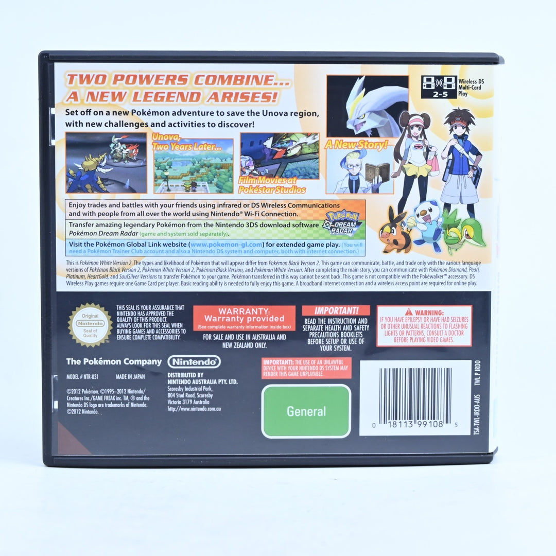 Pokemon White 2 - Nintendo DS Game - AUS PAL + Manual - FREE POST!