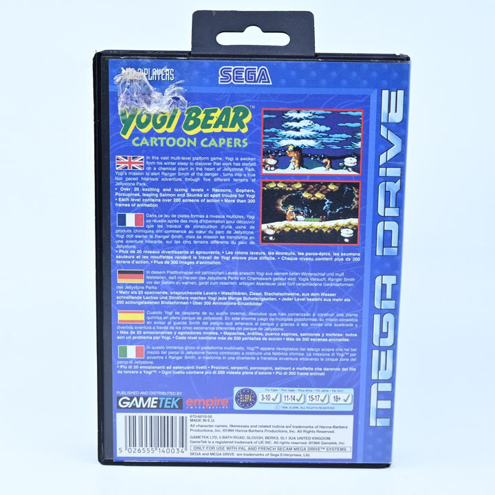 Yogi Bear Cartoon Capers - Sega Mega Drive Game + Manual - PAL - FREE POST!