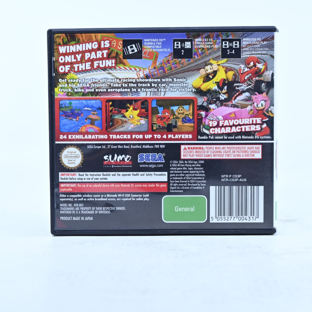 Sonic & Sega All-Stars Racing - Nintendo DS Game - PAL + Manual - FREE POST!