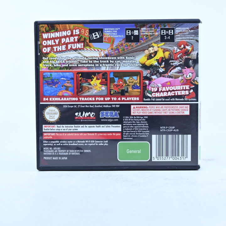 Sonic & Sega All-Stars Racing - Nintendo DS Game - PAL + Manual - FREE POST!