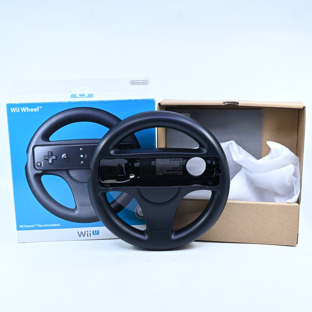 Black Wii Wheel - Nintendo Wii U Boxed Accessory - PAL - FREE POST!