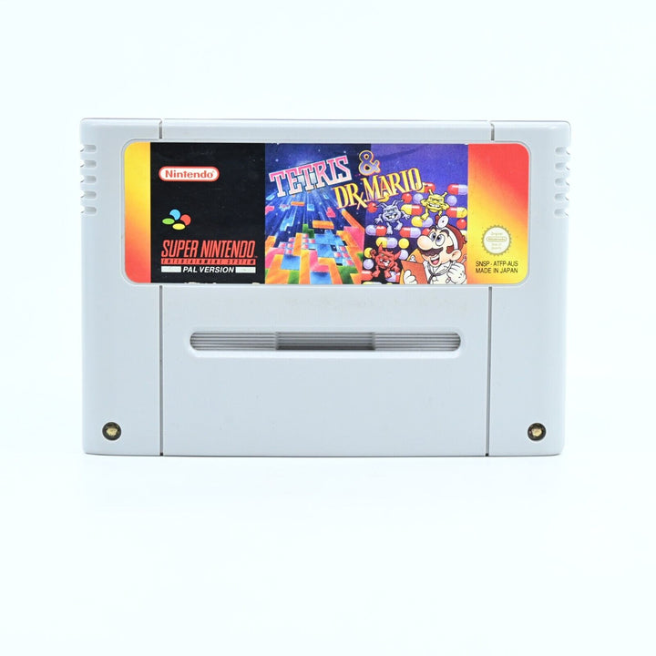 Tetris & Dr. Mario - Super Nintendo / SNES Game - PAL - FREE POST!