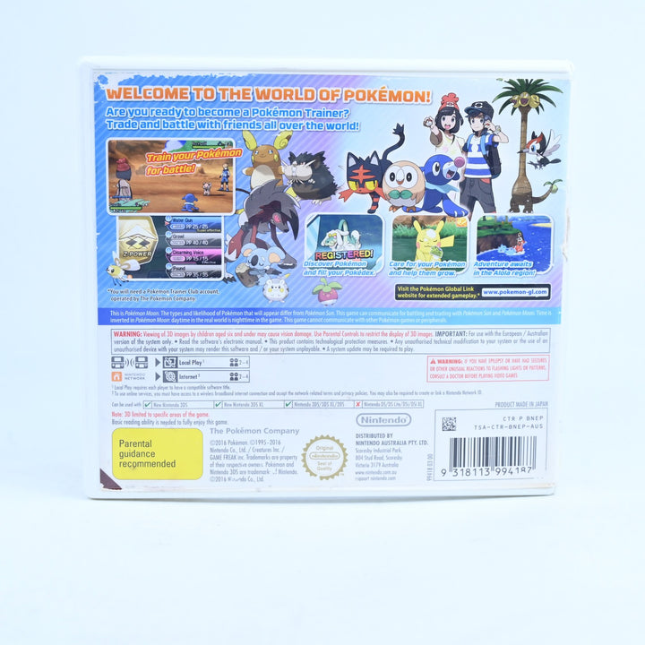 Pokemon Moon - Nintendo 3DS Game - PAL - No Manual - FREE POST!