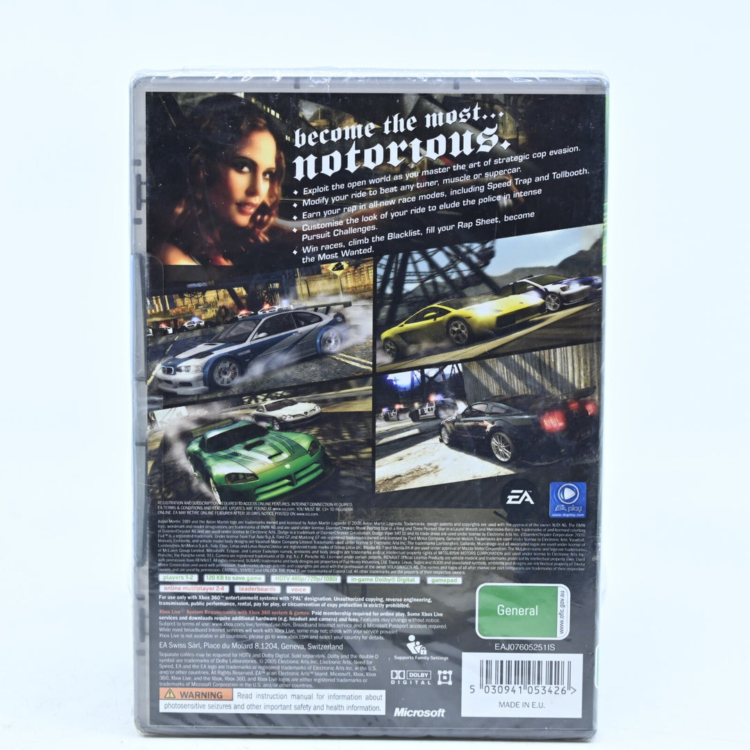 SEALED! Need for Speed Most Wanted - Xbox 360 Game + Manual - PAL