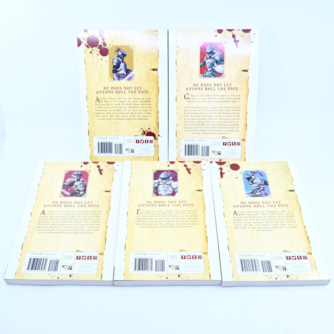 Goblin Slayer - Volumes 1-5 - Kumo Kagyu - Yen On - Light Novel / Manga