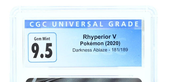 Gem Mint 9.5 - Rhyperior V - Holo - No 181/189 Darkness Ablaze - Pokemon Card
