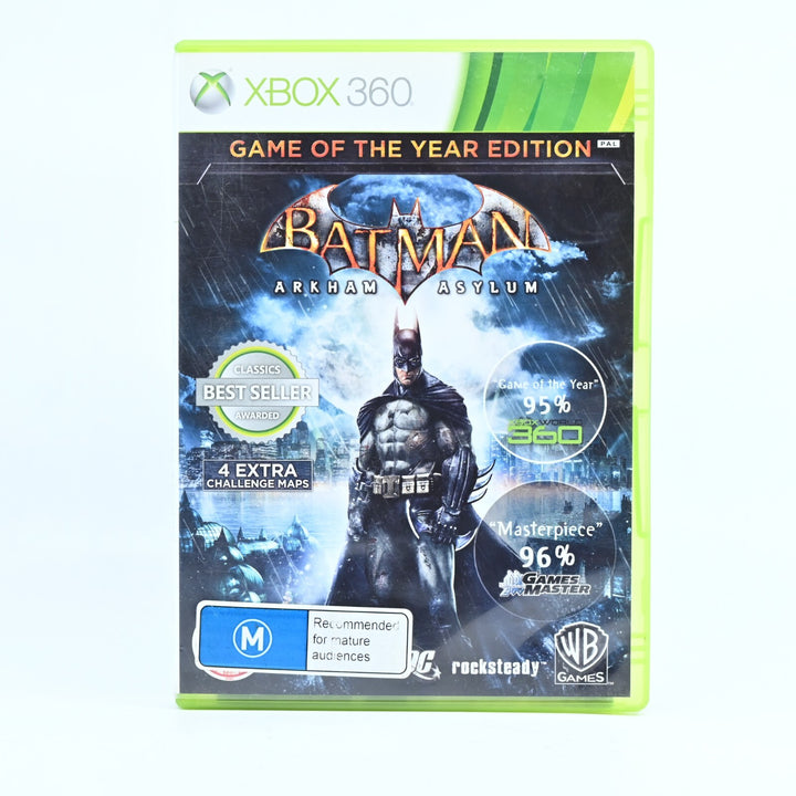 Batman: Arkham Asylum GOTY Edition - Xbox 360 Game + Manual - PAL - MINT DISC!