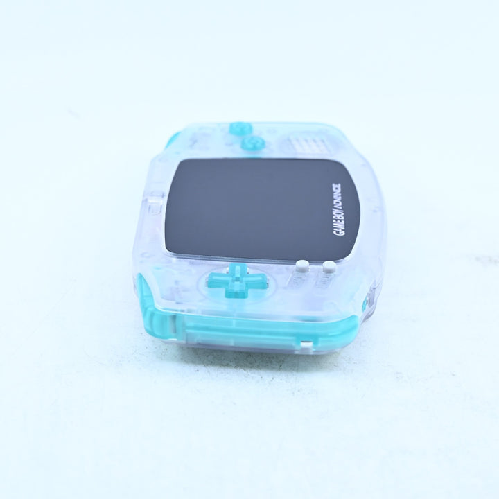 Clear Clear/Blue + IPS Screen - Nintendo Gameboy Advance Console - AGB-001