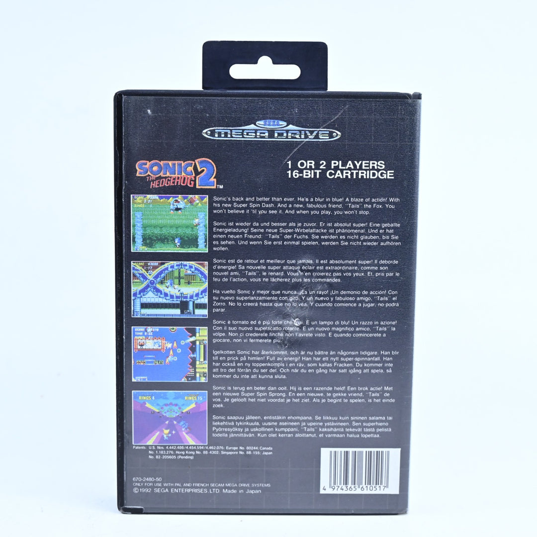 Sonic The Hedgehog 2 - Sega Mega Drive Game - PAL + Manual - FREE POST!