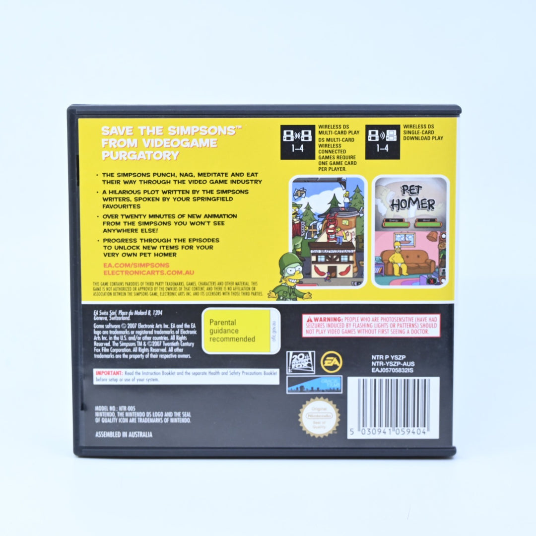 The Simpsons Game - Nintendo DS Game - PAL + Manual - FREE POST!