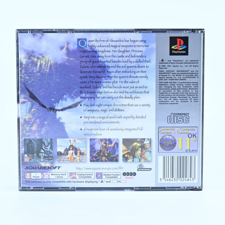 Final Fantasy IX - Sony Playstation 1 / PS1 Game + Manual - PAL - MINT DISC!