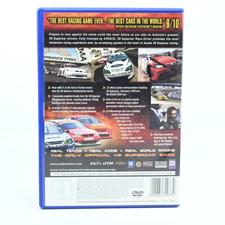 V8 Supercars Australia Race Driver - Sony Playstation 2 / PS2 Game + Manual -PAL