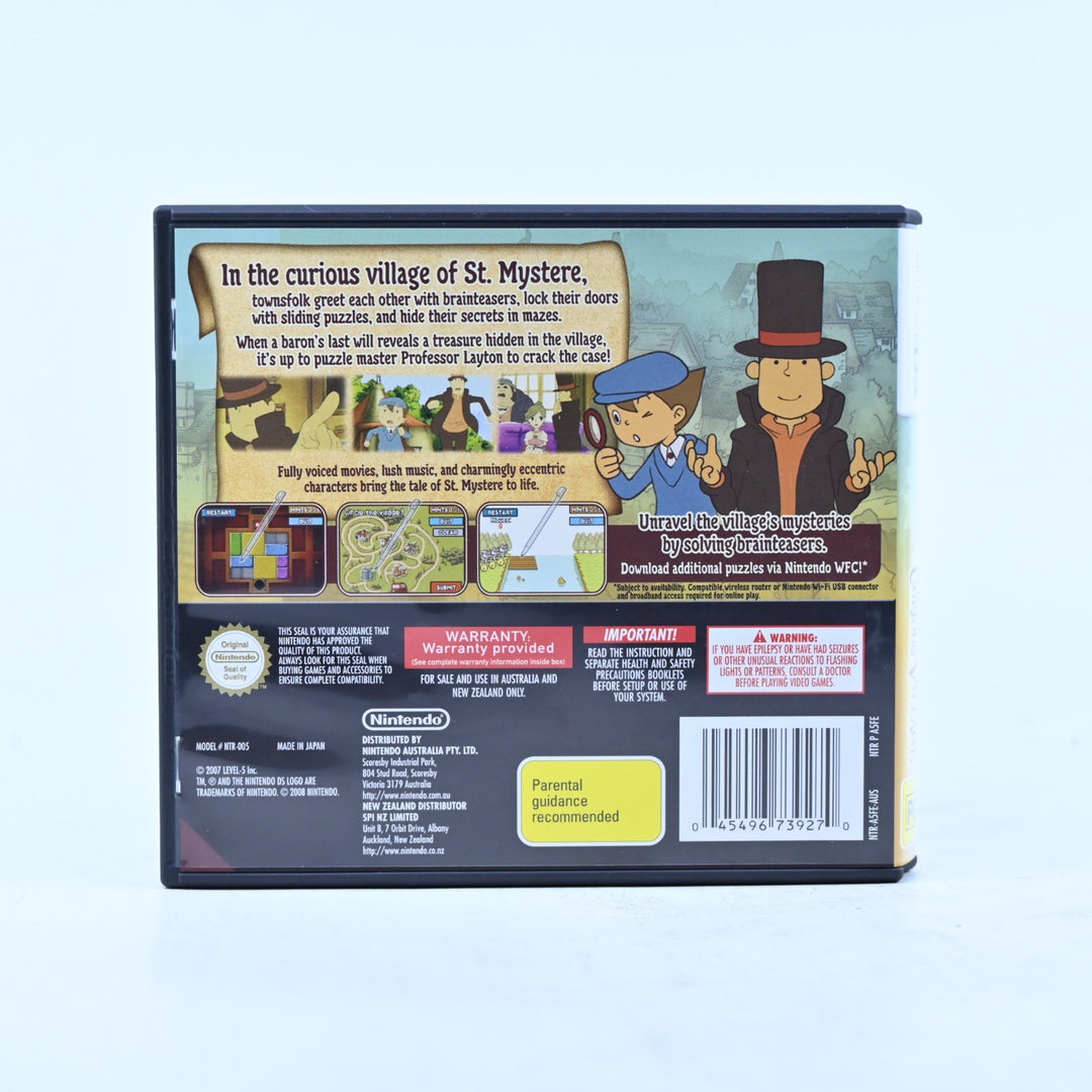 Professor Layton and the Curious Village - Nintendo DS Game - PAL + Manual