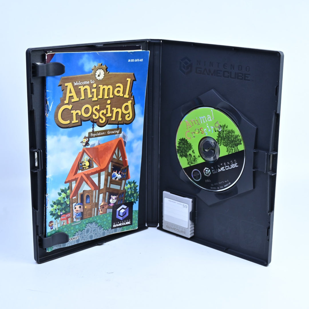 Animal Crossing + Memory Card - Nintendo Gamecube Game + Manual - PAL