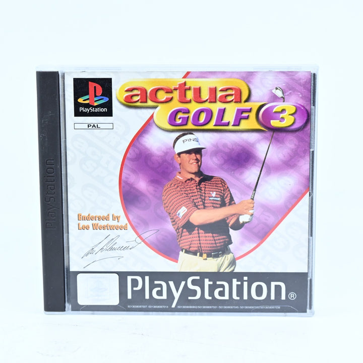 Actua Golf 3 - Sony Playstation 1 / PS1 Game + Manual - PAL - MINT DISC!