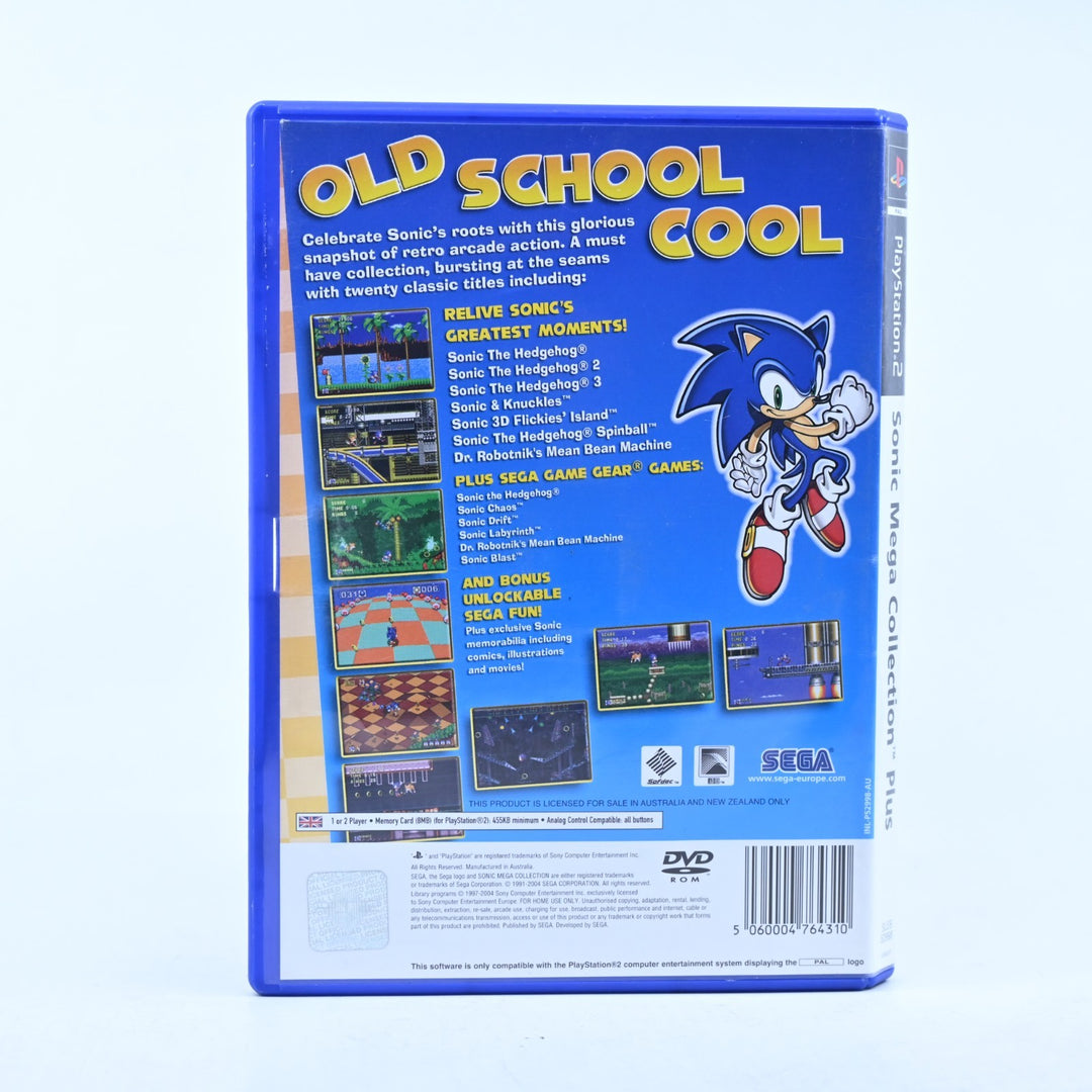Sonic Mega Collection Plus - Sony Playstation 2 / PS2 Game + Manual - PAL