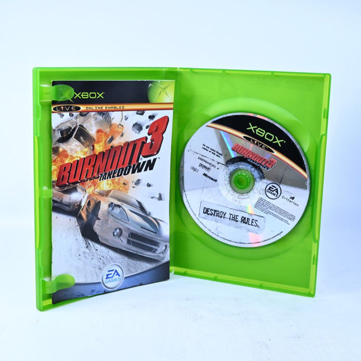 Burnout 3 Takedown - Original Xbox Game + Manual - PAL - MINT DISC!