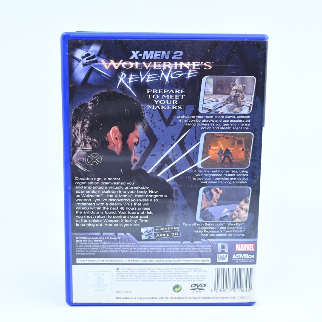 X-Men 2: Wolverine's Revenge - Sony Playstation 2 / PS2 Game + Manual - PAL