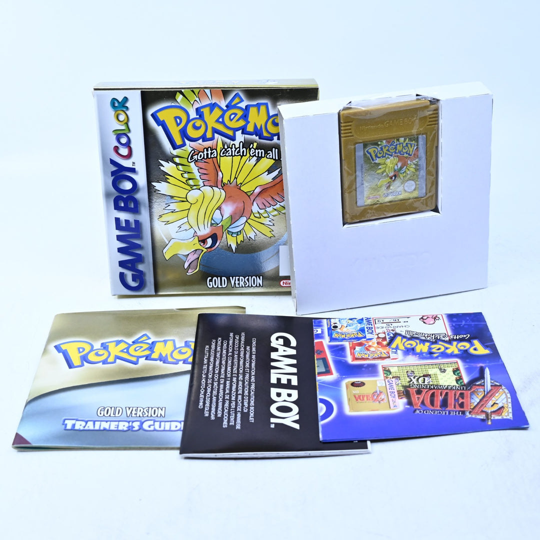 Pokemon Gold Version - Nintendo Gameboy Color Boxed Game - PAL - NEW BATTERY!