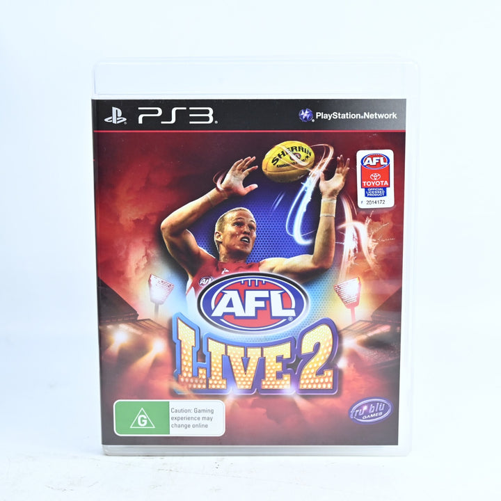 AFL Live 2 - Sony Playstation 3 / PS3 Game + Manual - FREE POST!