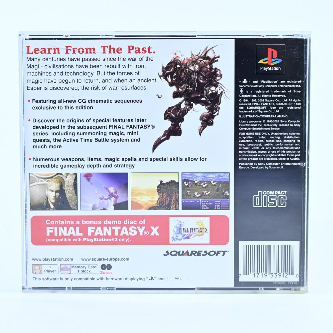 Final Fantasy VI - Sony Playstation 1 / PS1 Game + Manual - PAL - MINT DISC!