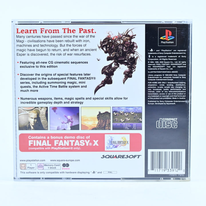 Final Fantasy VI - Sony Playstation 1 / PS1 Game + Manual - PAL - MINT DISC!