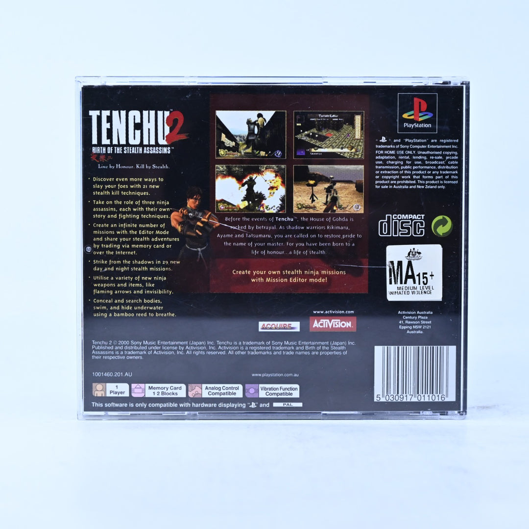 Tenchu 2: Birth of the Stealth Assassin - PS1 Game + Manual - PAL - MINT DISC!