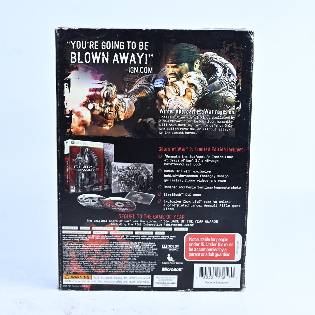 Gears of War 2 Limited Edition - Xbox 360 Game + Manual - PAL - MINT DISC!