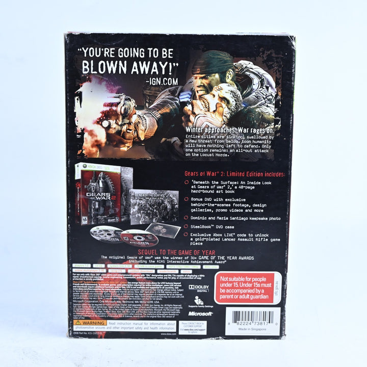 Gears of War 2 Limited Edition - Xbox 360 Game + Manual - PAL - MINT DISC!