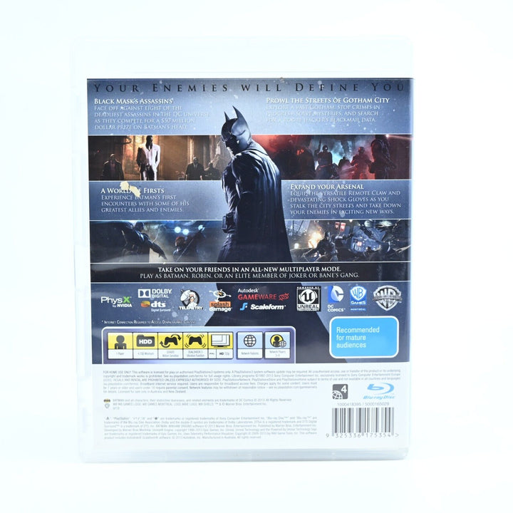 Batman: Arkham Origins - Sony Playstation 3 / PS3 Game + Manual - NEAR MINT DISC