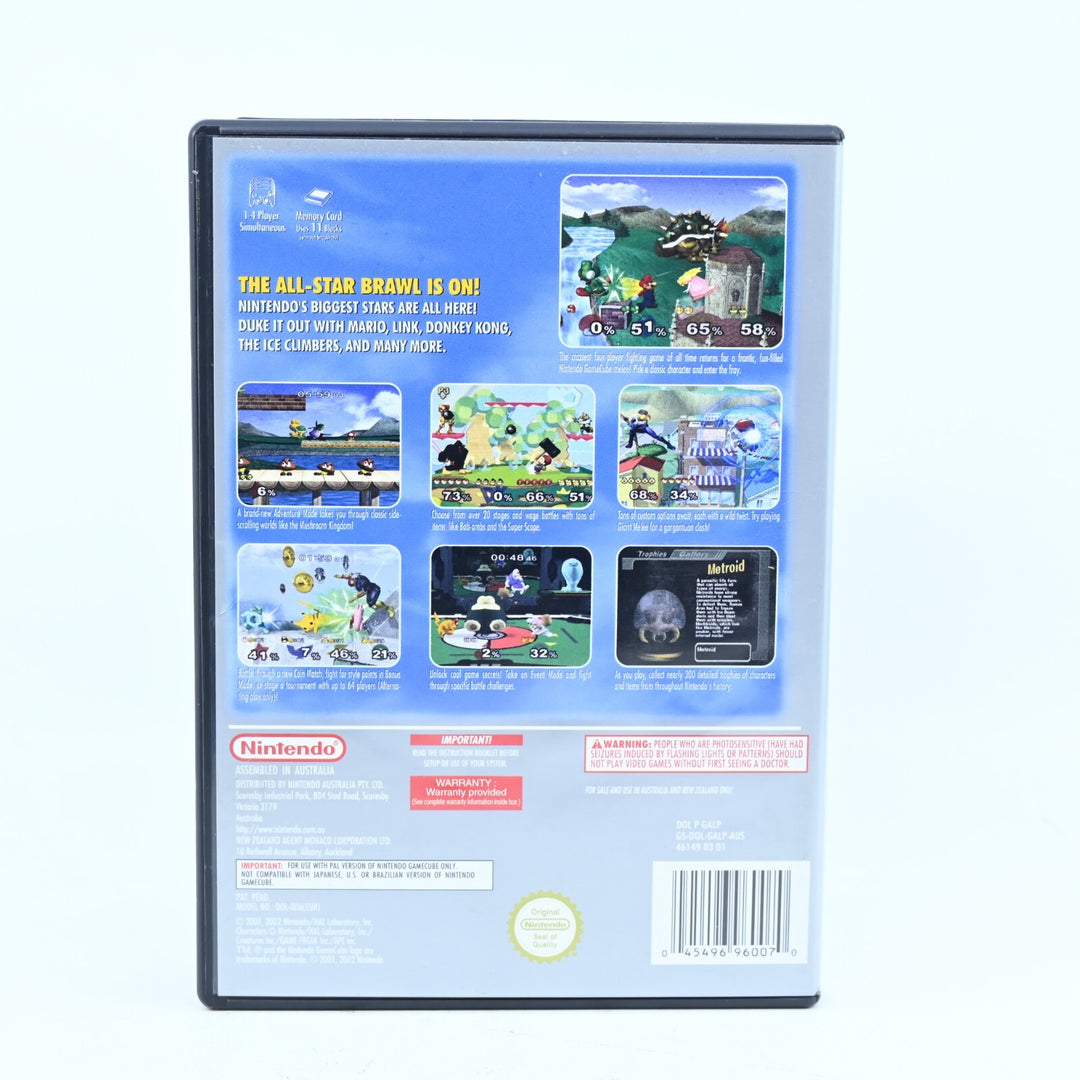 Super Smash Bros. Melee - Nintendo Gamecube Game - No Manual - PAL - FREE POST!